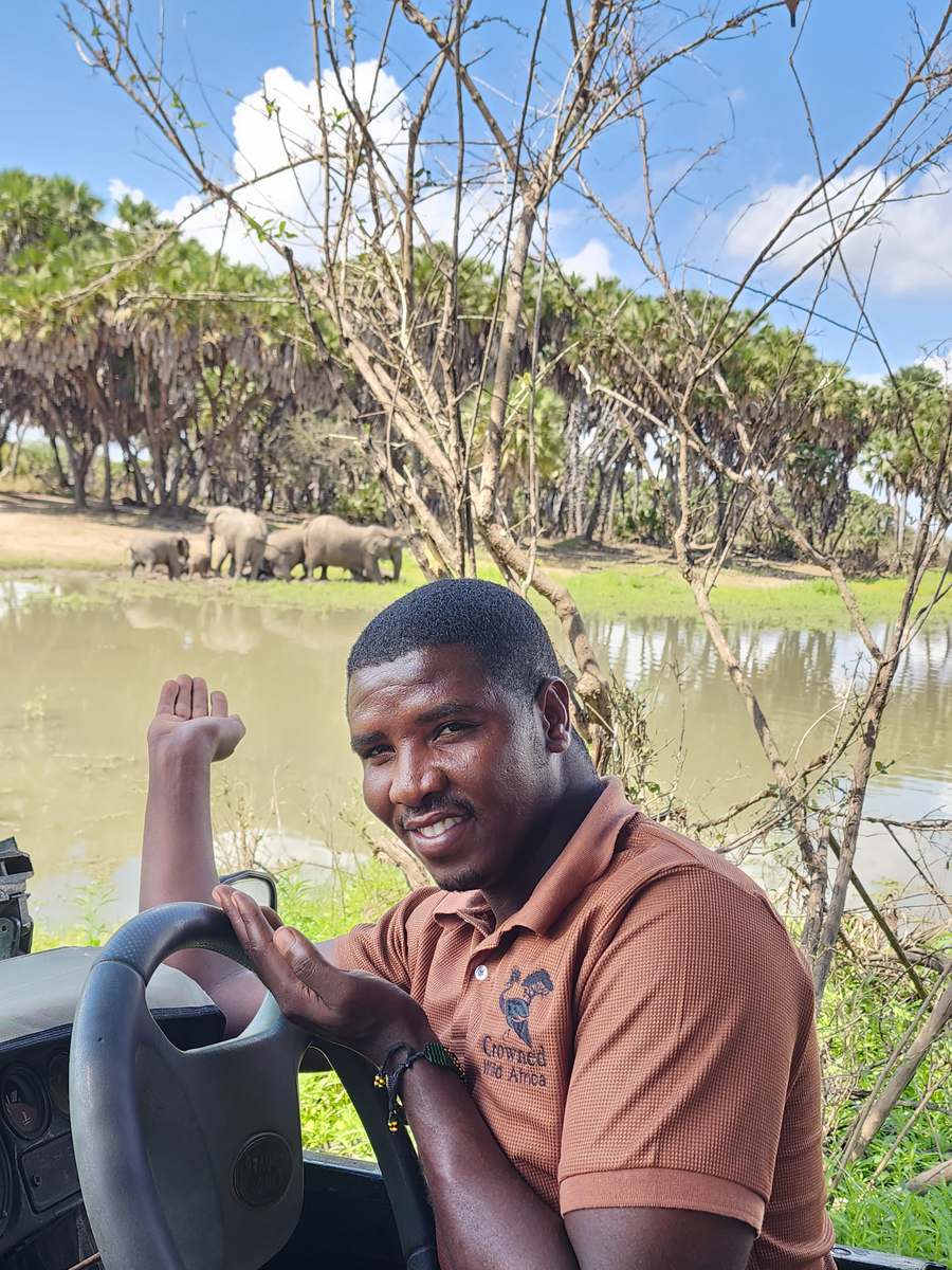 A local safari guide looking across the Tanzanian landscape